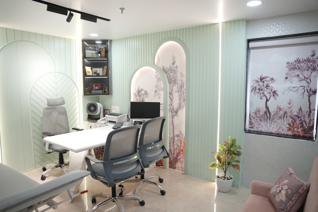 Modern TCM clinic treatment room with natural lighting